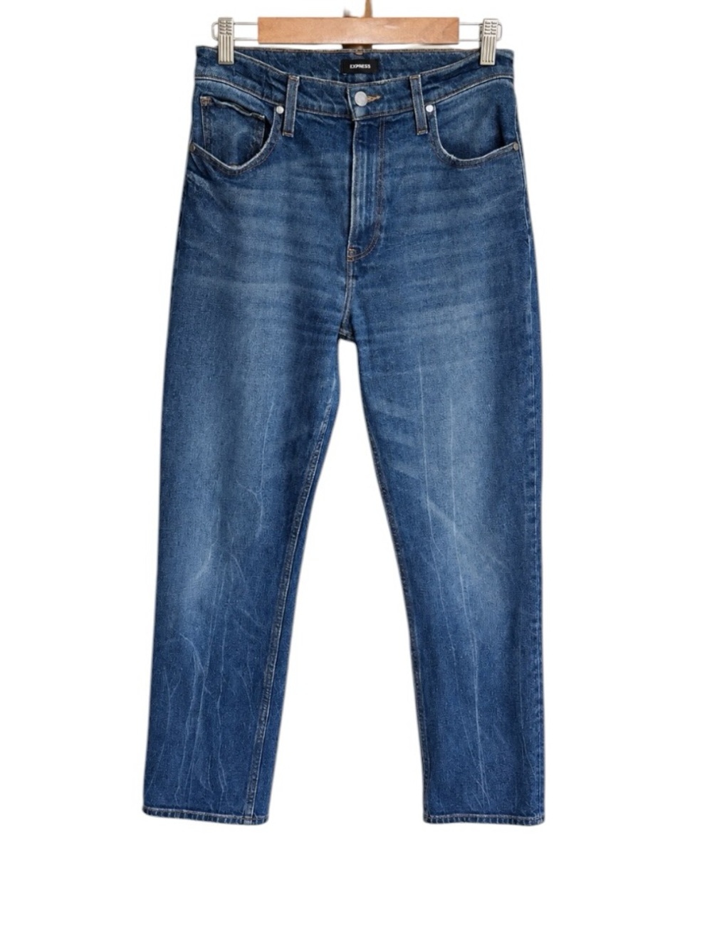 EXPRESS - Modern Straight Super High Rise Jeans Medium Wash Sz 8